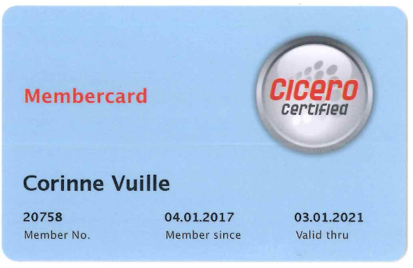 Carte de membre CICERO Corinne Vuille